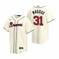 Atlanta Braves #31 Greg Maddux Cream Alternate Stitched Baseball Jersey