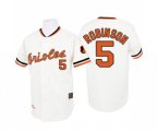 1970 Baltimore Orioles #5 Brooks Robinson Authentic White Throwback Baseball Jersey