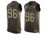 Chicago Bears #96 Akiem Hicks Limited Green Salute to Service Tank Top Alternate NFL Jersey