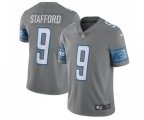 Detroit Lions #9 Matthew Stafford Limited Steel Rush Vapor Untouchable Football Jersey