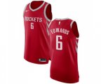 Houston Rockets #6 Vincent Edwards Authentic Red Basketball Jersey - Icon Edition