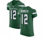 New York Jets #12 Joe Namath Elite Green Team Color Football Jersey