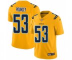 Los Angeles Chargers #53 Mike Pouncey Limited Gold Inverted Legend Football Jersey