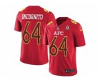 Buffalo Bills #64 Richie Incognito Red Stitched NFL Limited AFC 2017 Pro Bowl Jersey