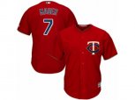 Minnesota Twins #7 Joe Mauer Replica Scarlet Alternate Cool Base MLB Jersey
