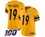 Pittsburgh Steelers #19 JuJu Smith-Schuster Limited Gold Inverted Legend 100th Season Football Jersey