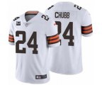 Cleveland Browns 2022 #24 Nick Chubb White With 1-star C Patch Vapor Untouchable Limited NFL Stitched Jersey