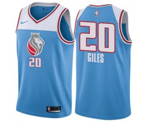 Sacramento Kings #20 Harry Giles Swingman Blue NBA Jersey - City Edition