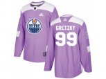 Edmonton Oilers #99 Wayne Gretzky Purple Authentic Fights Cancer Stitched NHL Jersey
