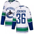 Vancouver Canucks #36 Jussi Jokinen Authentic White Away NHL Jersey
