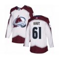 Colorado Avalanche #61 Martin Kaut Authentic White Away NHL Jersey