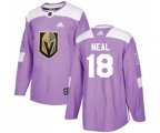 Vegas Golden Knights #18 James Neal Authentic Purple Fights Cancer Practice NHL Jersey