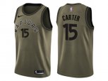 Toronto Raptors #15 Vince Carter Green Salute to Service NBA Swingman Jersey