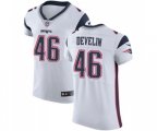 New England Patriots #46 James Develin White Vapor Untouchable Elite Player Football Jersey