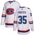 Montreal Canadiens #35 Al Montoya Authentic White 2017 100 Classic NHL Jersey