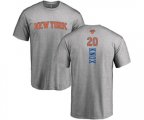 New York Knicks #20 Kevin Knox Ash Backer T-Shirt