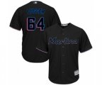 Miami Marlins Robert Dugger Replica Black Alternate 2 Cool Base Baseball Player Jersey