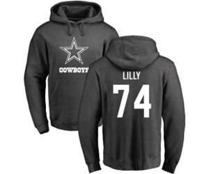 Dallas Cowboys #74 Bob Lilly Ash One Color Pullover Hoodie