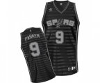 San Antonio Spurs #9 Tony Parker Swingman Black Grey Groove Basketball Jersey