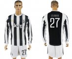 2017-18 Juventus 27 STURARO Home Long Sleeve Soccer Jersey