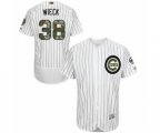 Chicago Cubs Brad Wieck Authentic White 2016 Memorial Day Fashion Flex Base Baseball Player Jersey