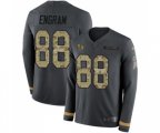 New York Giants #88 Evan Engram Limited Black Salute to Service Therma Long Sleeve Football Jersey