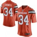 Cleveland Browns #34 Isaiah Crowell Game Orange Alternate NFL Jersey