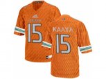2016 Men's Miami Hurricanes Brad Kaaya #15 College Football Jerseys - Orange