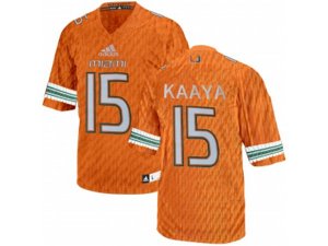 2016 Men\'s Miami Hurricanes Brad Kaaya #15 College Football Jerseys - Orange