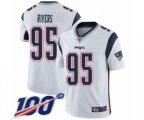 New England Patriots #95 Derek Rivers White Vapor Untouchable Limited Player 100th Season Football Jersey