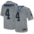 Dallas Cowboys #4 Dak Prescott Elite Lights Out Grey NFL Jersey