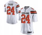 Cleveland Browns #24 Nick Chubb Game White Football Jersey