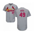 St. Louis Cardinals #49 Jordan Hicks Grey Road Flex Base Authentic Collection Baseball Player Jersey