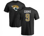 Jacksonville Jaguars #9 Logan Cooke Black Name & Number Logo T-Shirt