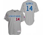 Chicago Cubs #14 Ernie Banks Authentic Grey 1990 Turn Back The Clock Baseball Jersey