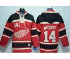 Detroit Red Wings #14 Gustav Nyquist Red Pullover Hooded