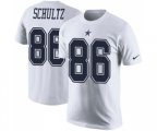 Dallas Cowboys #86 Dalton Schultz White Rush Pride Name & Number T-Shirt