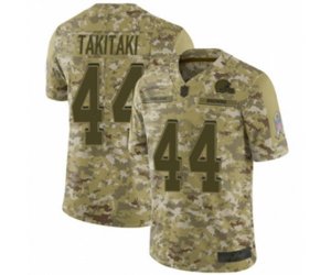 Cleveland Browns #44 Sione Takitaki Limited Camo 2018 Salute to Service Football Jersey