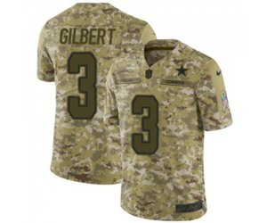 Dallas Cowboys #3 Garrett Gilbert Camo Men\'s Stitched NFL Limited 2018 Salute To Service Jersey