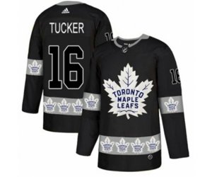Toronto Maple Leafs #16 Darcy Tucker Authentic Black Team Logo Fashion NHL Jersey