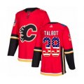 Calgary Flames #39 Cam Talbot Authentic Red USA Flag Fashion Hockey Jersey