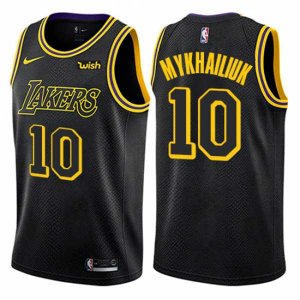 Los Angeles Lakers #10 Sviatoslav Mykhailiuk Swingman Black City Edition NBA Jersey