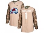 Colorado Avalanche #1 Semyon Varlamov Camo Authentic 2017 Veterans Day Stitched NHL Jersey