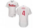 Philadelphia Phillies #4 Jimmy Foxx White Red Strip Flexbase Authentic Collection MLB Jersey