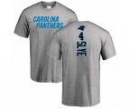 Carolina Panthers #4 Joey Slye Ash Backer T-Shirt