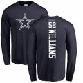 Dallas Cowboys #52 Connor Williams Navy Blue Backer Long Sleeve T-Shirt