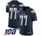 Los Angeles Chargers #77 Forrest Lamp Navy Blue Team Color Vapor Untouchable Limited Player 100th Season Football Jersey