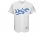 L.A. Dodgers Majestic Blank White Fashion Flex Base Team Jersey