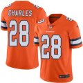 Denver Broncos #28 Jamaal Charles Limited Orange Rush Vapor Untouchable NFL Jersey