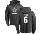 Dallas Cowboys #6 Chris Jones Ash One Color Pullover Hoodie